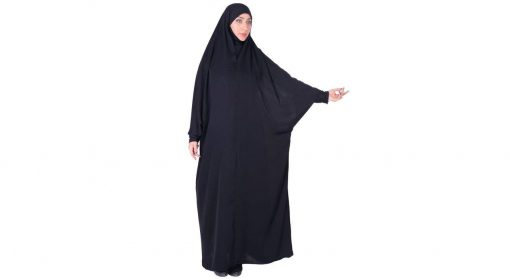 چادر حجاب جلابیب کرپ حریرالاسود شهر حجاب مدل 8070 قرمز
