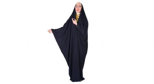 چادر جده عبایی حریرالاسود شهر حجاب مدل 8044 زرد