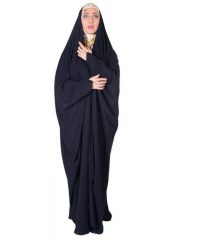 چادر جده عبایی حریرالاسود شهر حجاب مدل 8044 مشکی