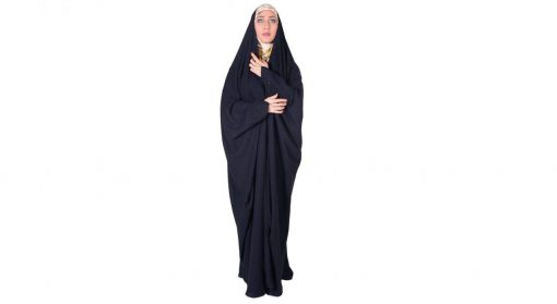 چادر جده عبایی حریرالاسود شهر حجاب مدل 8044 مشکی