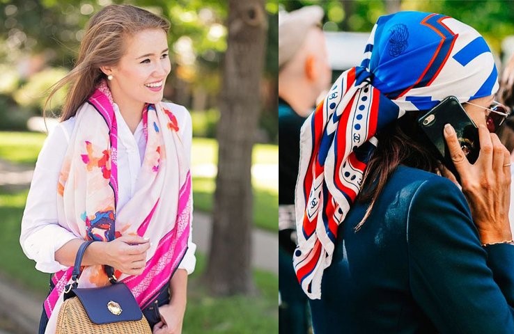 روسری مجلسی و طرح دار زنانه