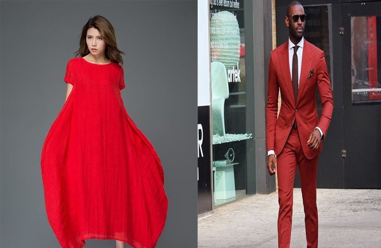 لباس با رنگ قرمز