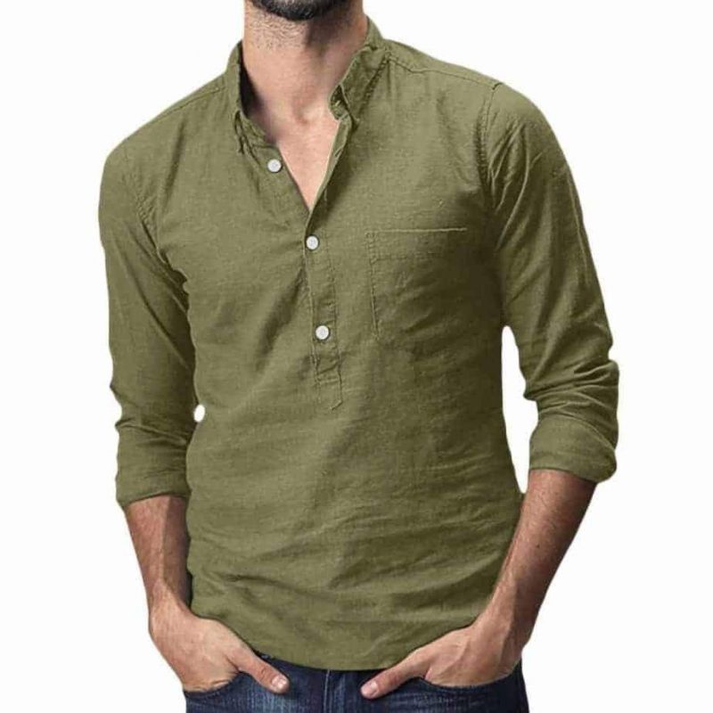 استایل پیراهن سبز مردانه